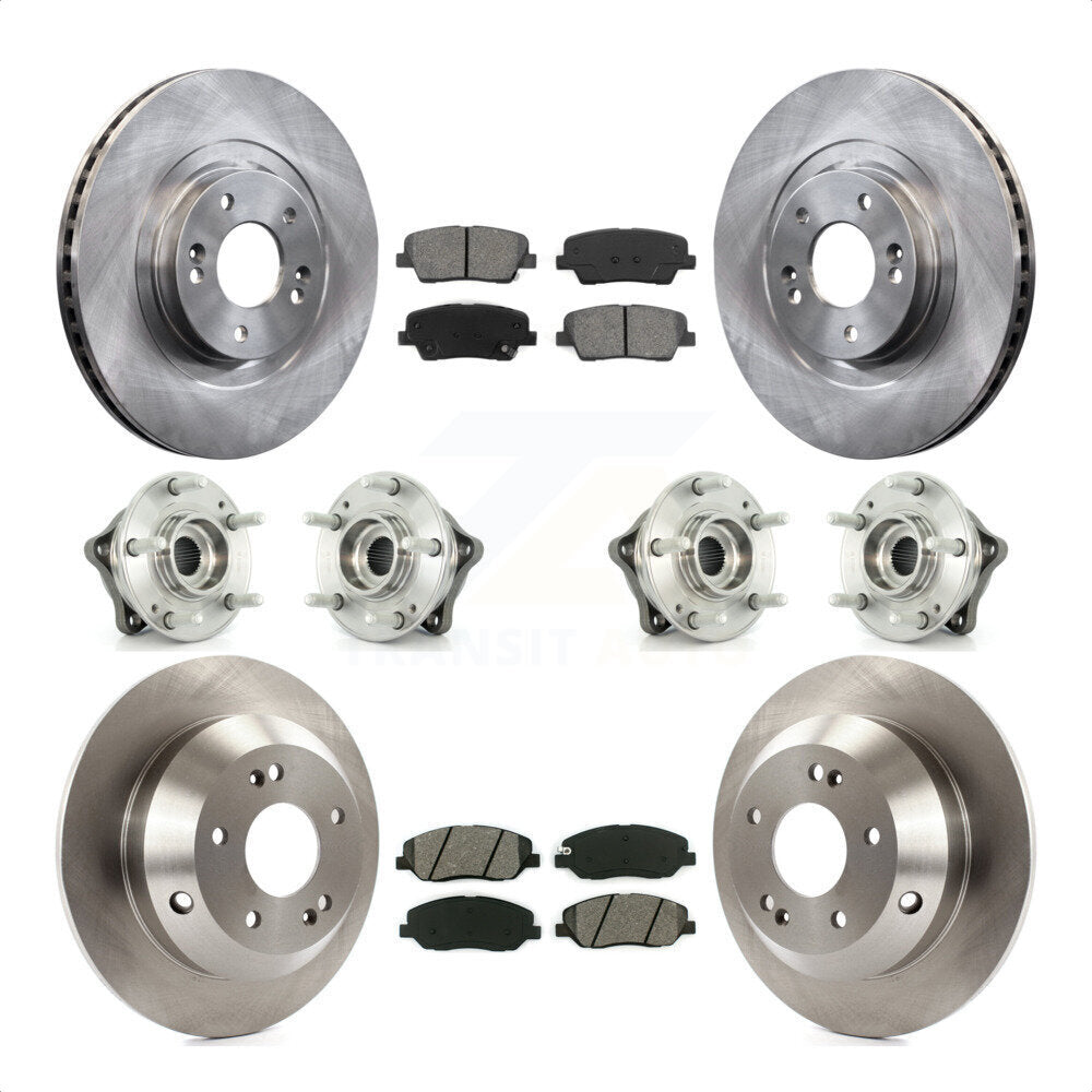 [Avant + Arrière] Kit d'ensemble roulement de roue et moyeu pour 2013-2014 Hyundai Santa Fe AWD avec 3.3L avec ABS Brakes KBB-109803 par Transit Auto