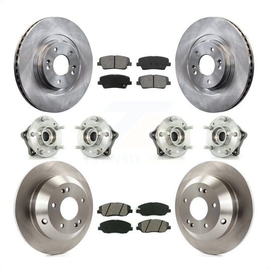 [Avant + Arrière] Kit d'ensemble roulement de roue et moyeu pour 2013-2014 Hyundai Santa Fe AWD avec 3.3L avec ABS Brakes KBB-109803 par Transit Auto
