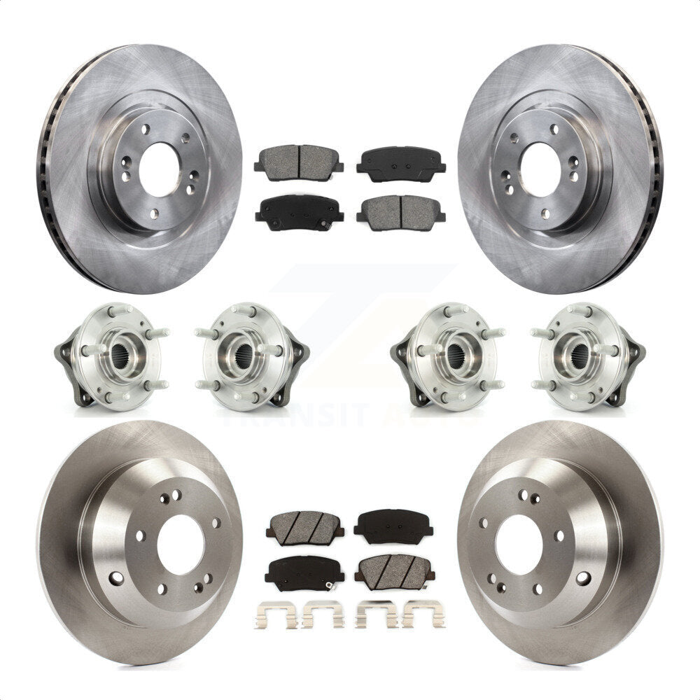 [Avant + Arrière] Kit d'ensemble roulement de roue et moyeu pour 2013-2014 Hyundai Santa Fe Sport AWD avec 2.4L 2.0L KBB-109804 par Transit Auto