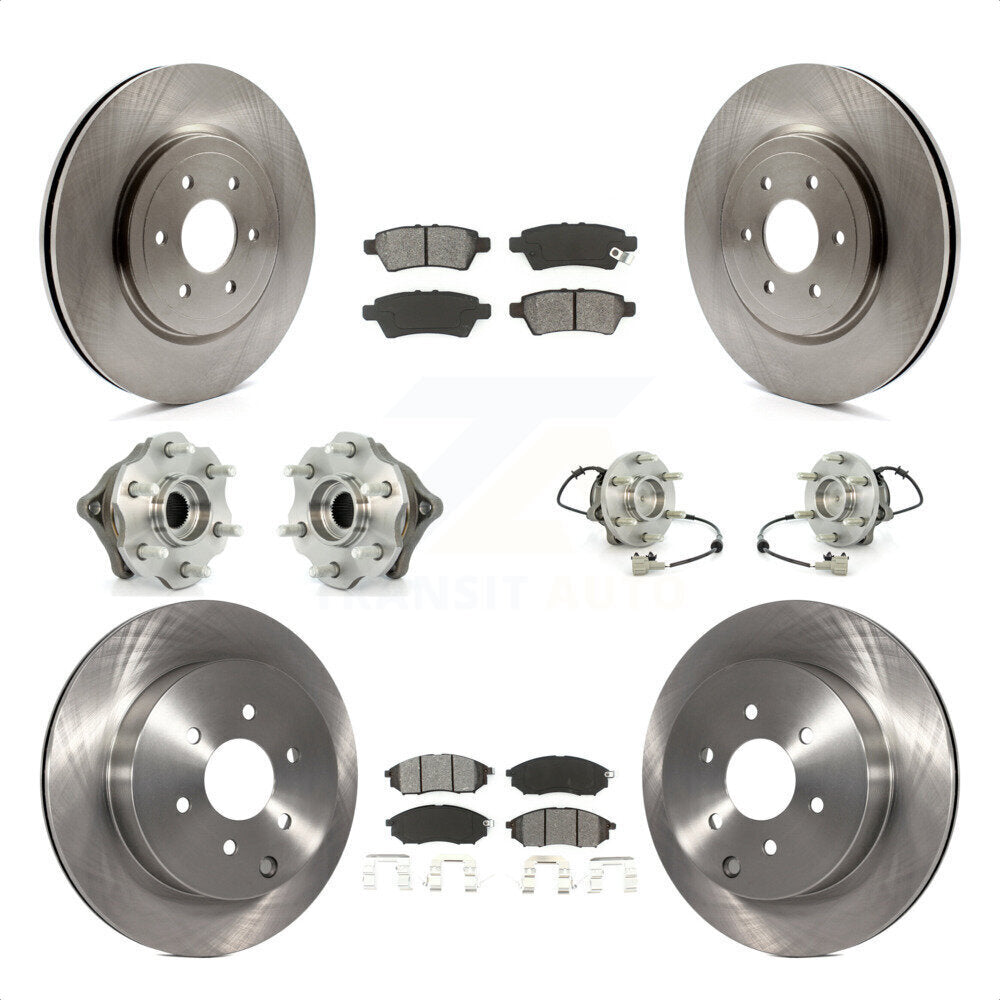 [Avant + Arrière] Kit d'ensemble roulement de roue et moyeu pour 2008-2012 Nissan Pathfinder RWD avec 5.6L KBB-109837 par Transit Auto
