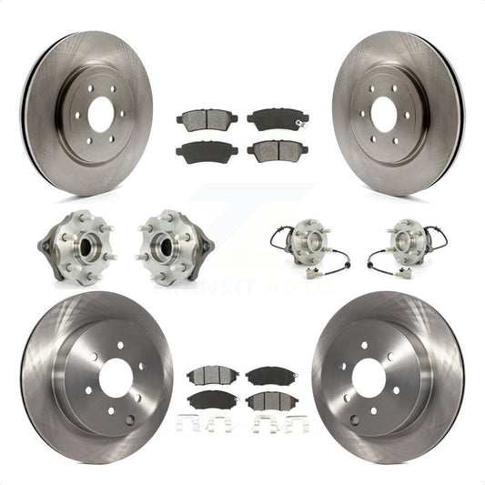 [Avant + Arrière] Kit d'ensemble roulement de roue et moyeu pour 2008-2012 Nissan Pathfinder RWD avec 5.6L KBB-109837 par Transit Auto