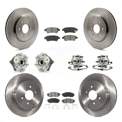 [Avant + Arrière] Kit d'ensemble roulement de roue et moyeu pour 2008-2012 Nissan Pathfinder 4WD avec 5.6L KBB-109839 par Transit Auto