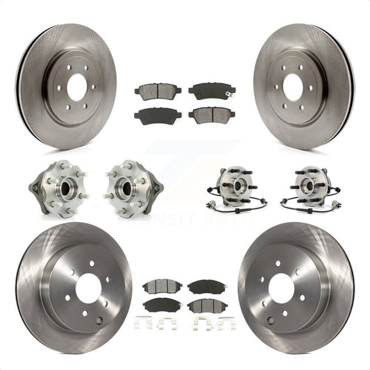 [Avant + Arrière] Kit d'ensemble roulement de roue et moyeu pour 2008-2012 Nissan Pathfinder 4WD avec 5.6L KBB-109839 par Transit Auto