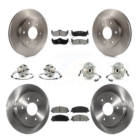 [Avant + Arrière] Kit d'ensemble roulement de roue et moyeu pour 2007 INFINITI QX56 avec 320mm Diameter Rotor To 03 07 KBB-109843