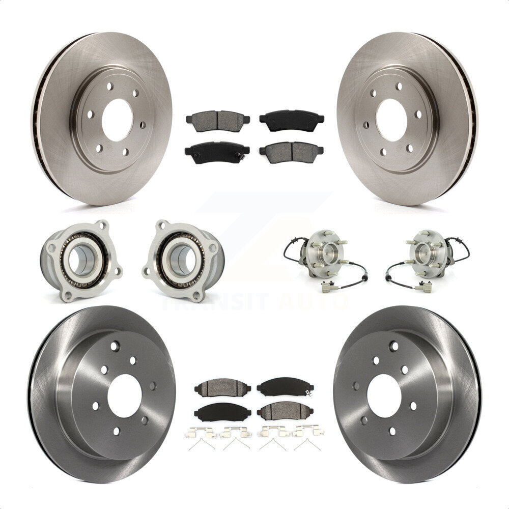[Avant + Arrière] Kit d'ensemble roulement de roue et moyeu pour Nissan Frontier Suzuki Equator KBB-109850 par Transit Auto