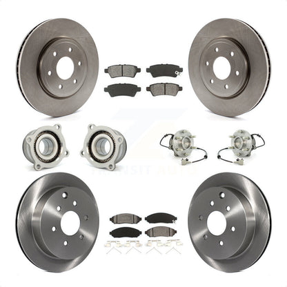 [Avant + Arrière] Kit d'ensemble roulement de roue et moyeu pour 2006-2007 Nissan Xterra RWD avec Automatic transmission KBB-109853 par Transit Auto