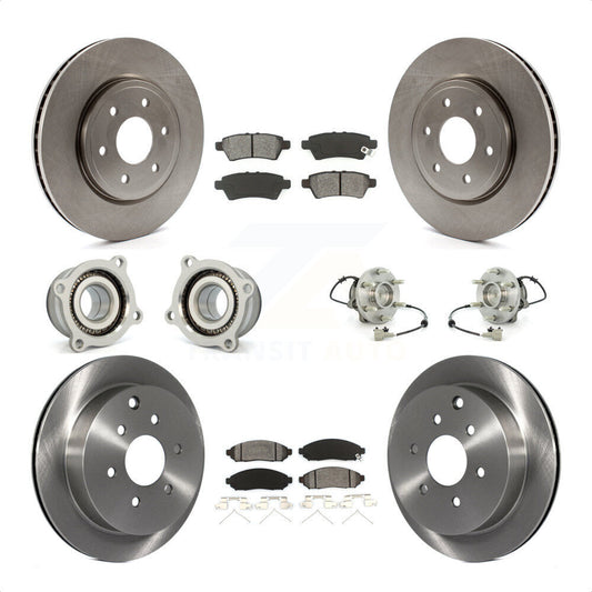 [Avant + Arrière] Kit d'ensemble roulement de roue et moyeu pour 2006-2007 Nissan Xterra RWD avec Automatic transmission KBB-109853 par Transit Auto
