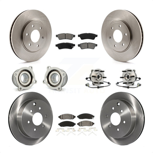 [Avant + Arrière] Kit d'ensemble roulement de roue et moyeu pour Nissan Frontier KBB-109854 par Transit Auto