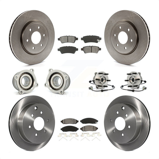 [Avant + Arrière] Kit d'ensemble roulement de roue et moyeu pour 2006-2007 Nissan Xterra 4WD avec Automatic transmission KBB-109856 par Transit Auto