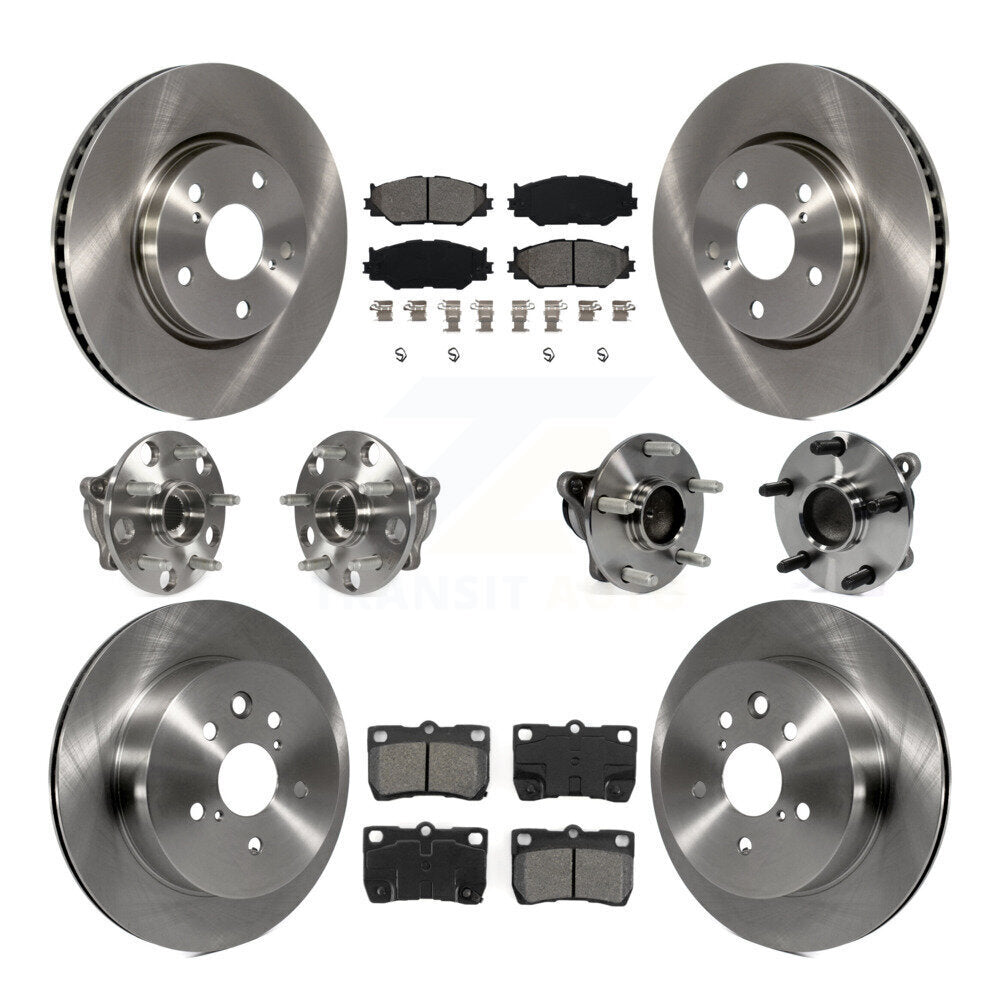 [Avant + Arrière] Kit d'ensemble roulement de roue et moyeu pour 2010-2013 Lexus IS250 C avec RWD Vehicles Built Canadian Market KBB-109857