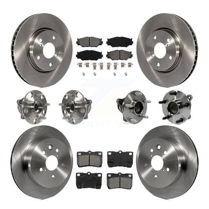 [Avant + Arrière] Kit d'ensemble roulement de roue et moyeu pour 2010-2013 Lexus IS250 C avec RWD Vehicles Built Canadian Market KBB-109857