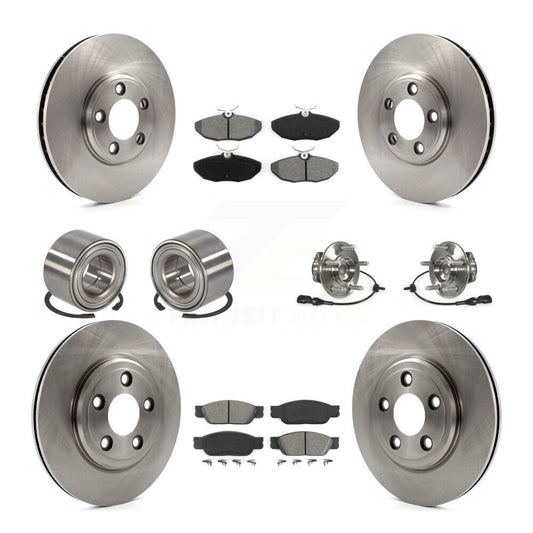 [Avant + Arrière] Kit d'ensemble roulement de roue et moyeu pour 2000-2002 Jaguar S-Type avec 35.43" ABS Cord KBB-109876