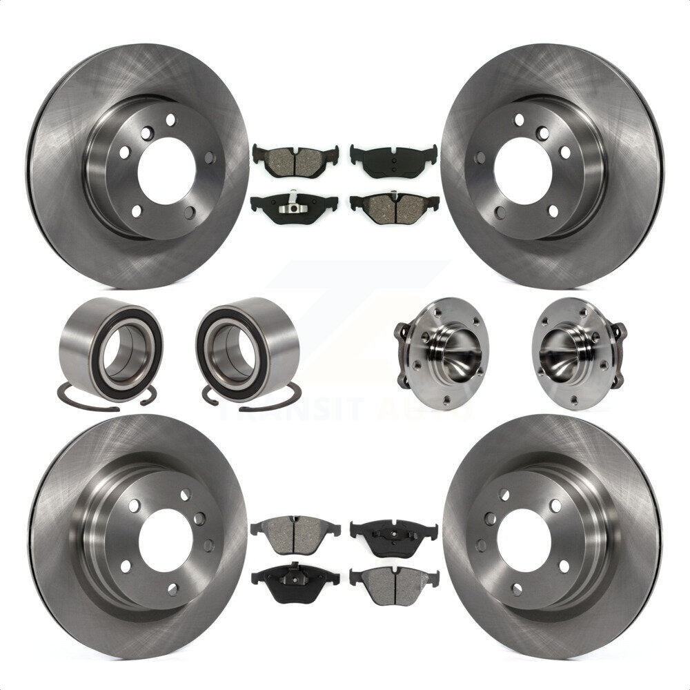 [Avant + Arrière] Kit d'ensemble roulement de roue et moyeu pour 2007 BMW 323i avec 312mm Diameter Rotor KBB-109931 par Transit Auto