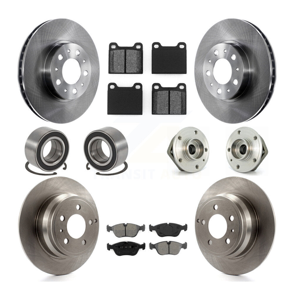 [Avant + Arrière] Kit d'ensemble roulement de roue et moyeu pour 2000 Volvo V70 FWD avec Turbocharged avec 279mm Diameter Rotor KBB-109933