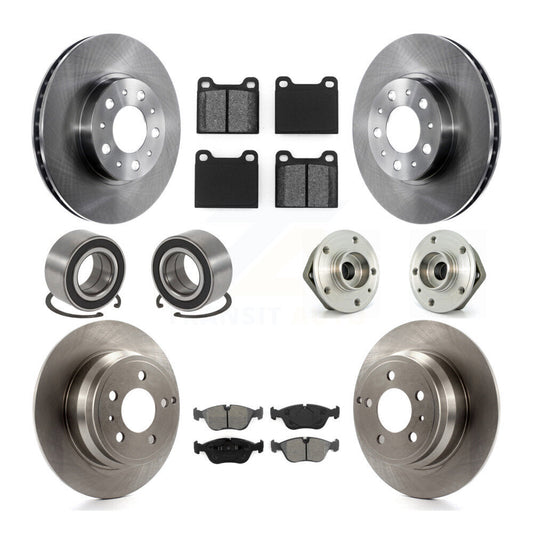 [Avant + Arrière] Kit d'ensemble roulement de roue et moyeu pour 2000 Volvo V70 FWD avec Turbocharged avec 279mm Diameter Rotor KBB-109933