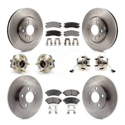 [Avant + Arrière] Kit d'ensemble roulement de roue et moyeu pour 2003-2004 Cadillac Seville avec Solid Rotor KBB-110162