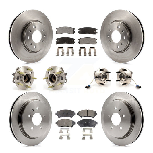 [Avant + Arrière] Kit d'ensemble roulement de roue et moyeu pour 2003-2004 Cadillac Seville avec Vented Rotor KBB-110163