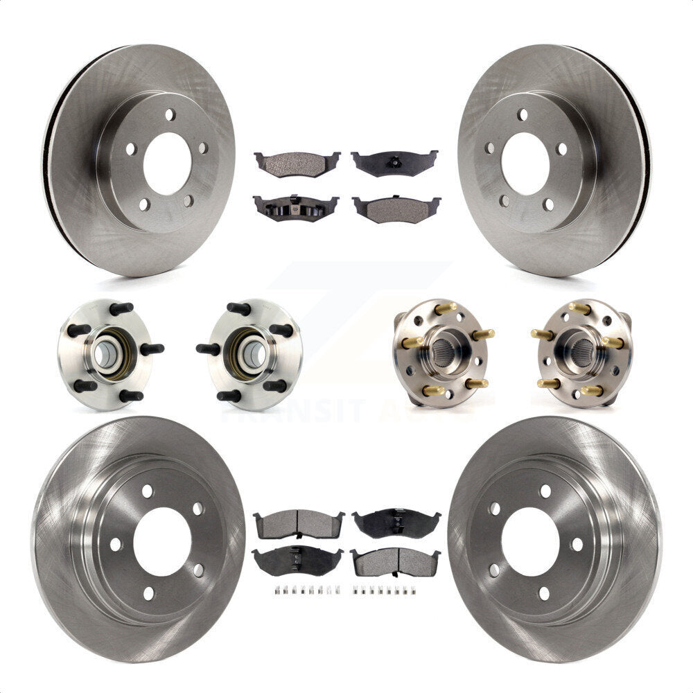 [Avant + Arrière] Kit d'ensemble roulement de roue et moyeu pour Chrysler Dodge Intrepid Concorde LHS Eagle Vision New Yorker KBB-110172 par Transit Auto