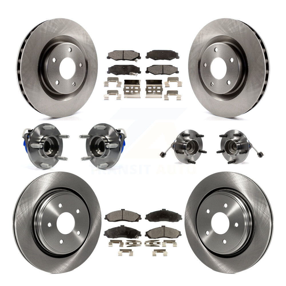 [Avant + Arrière] Kit d'ensemble roulement de roue et moyeu pour 2006-2008 Cadillac XLR Naturally Aspirated avec Heavy Duty Brakes KBB-110181