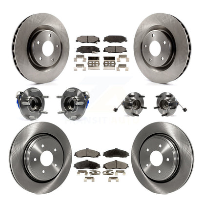 [Avant + Arrière] Kit d'ensemble roulement de roue et moyeu pour 2006-2008 Cadillac XLR Naturally Aspirated avec Heavy Duty Brakes KBB-110181