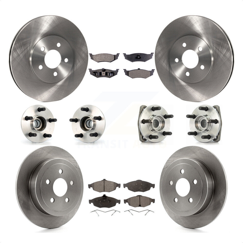 [Avant + Arrière] Kit d'ensemble roulement de roue et moyeu pour 2001-2004 Dodge Stratus Sedan avec Non-ABS KBB-110184 par Transit Auto
