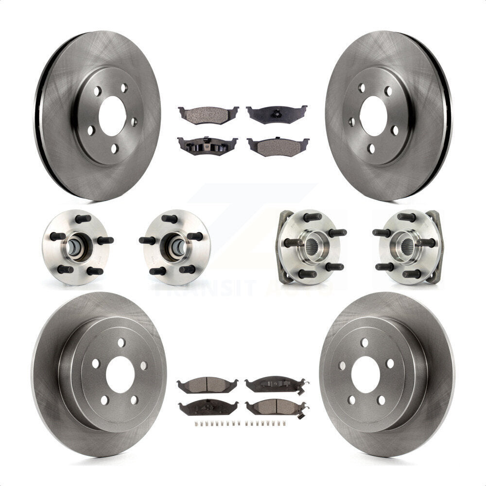 [Avant + Arrière] Kit d'ensemble roulement de roue et moyeu pour Chrysler Dodge Stratus Sebring Cirrus Plymouth Breeze KBB-110186 par Transit Auto