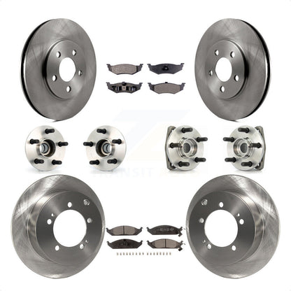 [Avant + Arrière] Kit d'ensemble roulement de roue et moyeu pour 2000 Dodge Stratus Non-ABS avec 14" Factory Wheels KBB-110187 par Transit Auto