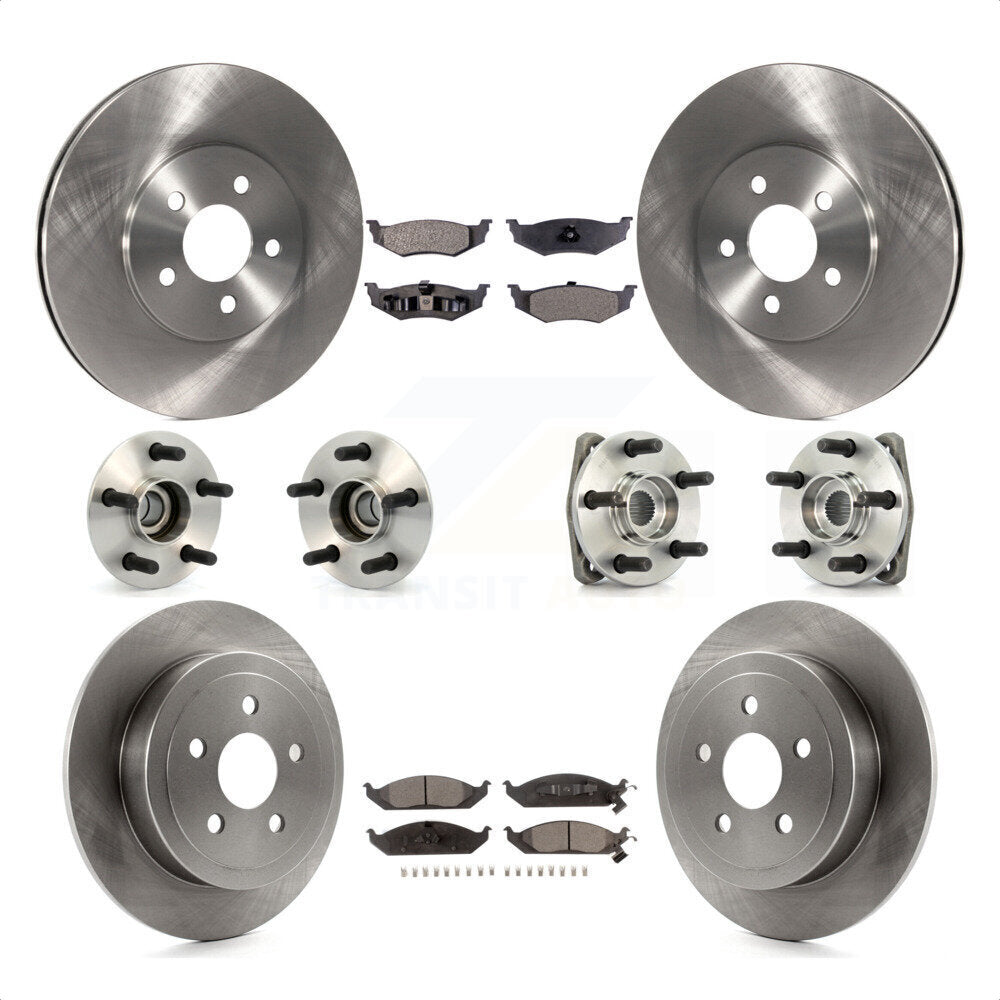 [Avant + Arrière] Kit d'ensemble roulement de roue et moyeu pour Dodge Stratus Chrysler Cirrus Plymouth Breeze KBB-110201 par Transit Auto