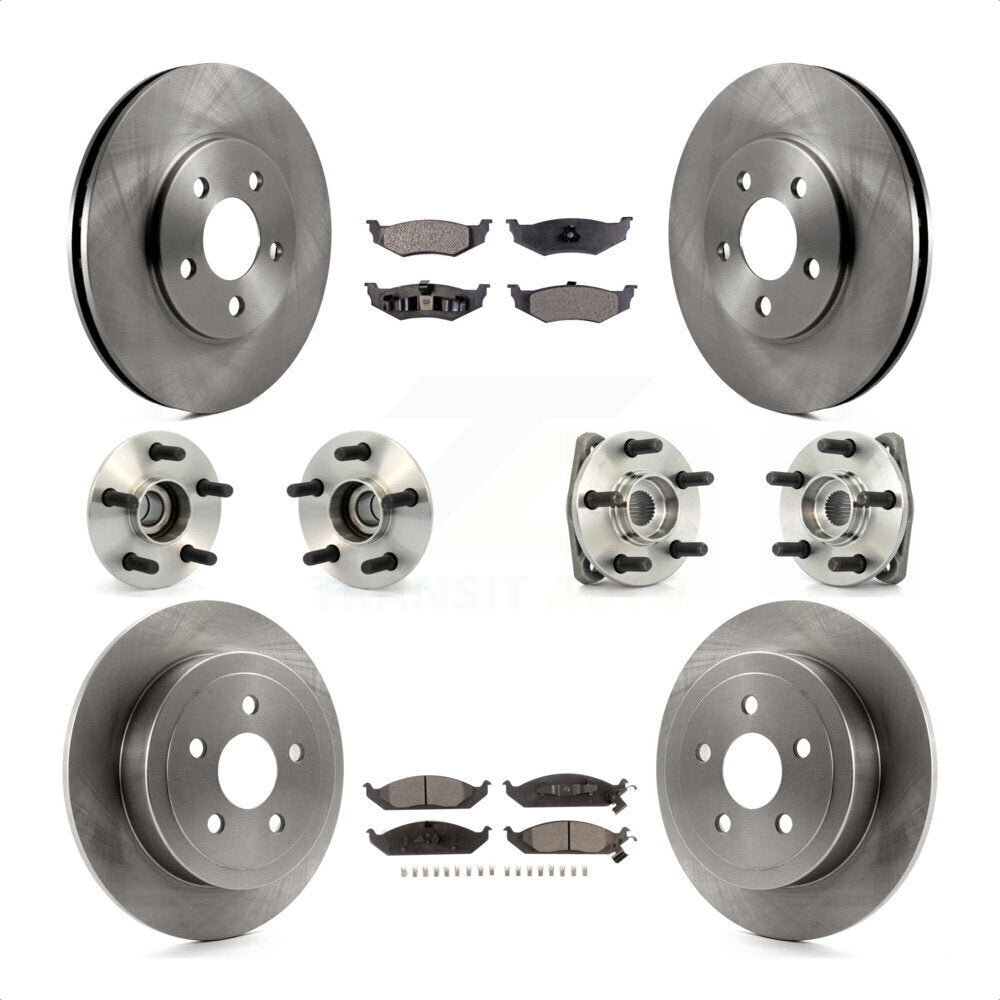 [Avant + Arrière] Kit d'ensemble roulement de roue et moyeu pour Chrysler Sebring Cirrus Dodge Stratus Plymouth Breeze KBB-110204 par Transit Auto