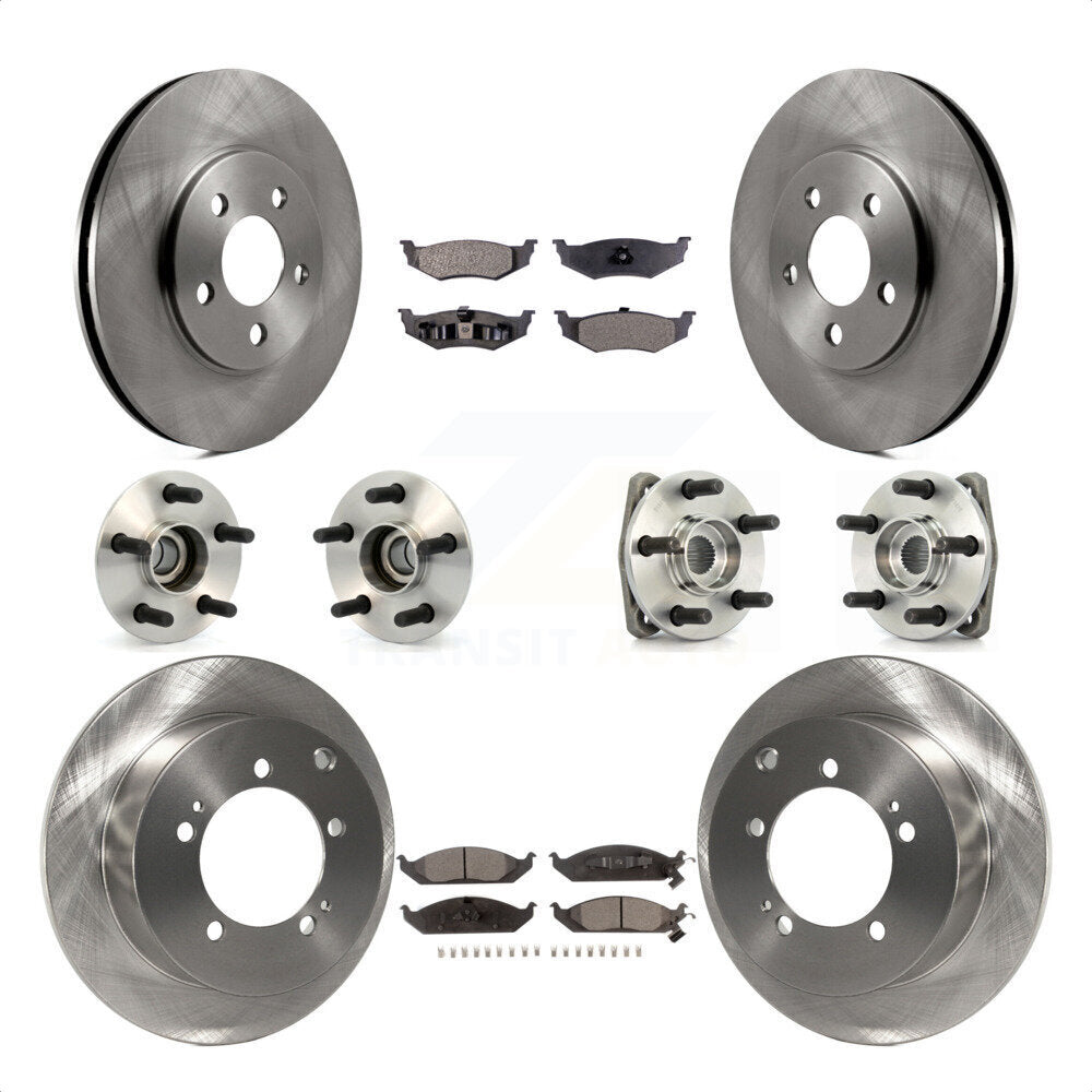[Avant + Arrière] Kit d'ensemble roulement de roue et moyeu pour 2000 Dodge Stratus 4-Wheel ABS avec 14" Factory Wheels KBB-110205 par Transit Auto