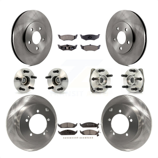[Avant + Arrière] Kit d'ensemble roulement de roue et moyeu pour 2000 Dodge Stratus 4-Wheel ABS avec 14" Factory Wheels KBB-110205 par Transit Auto