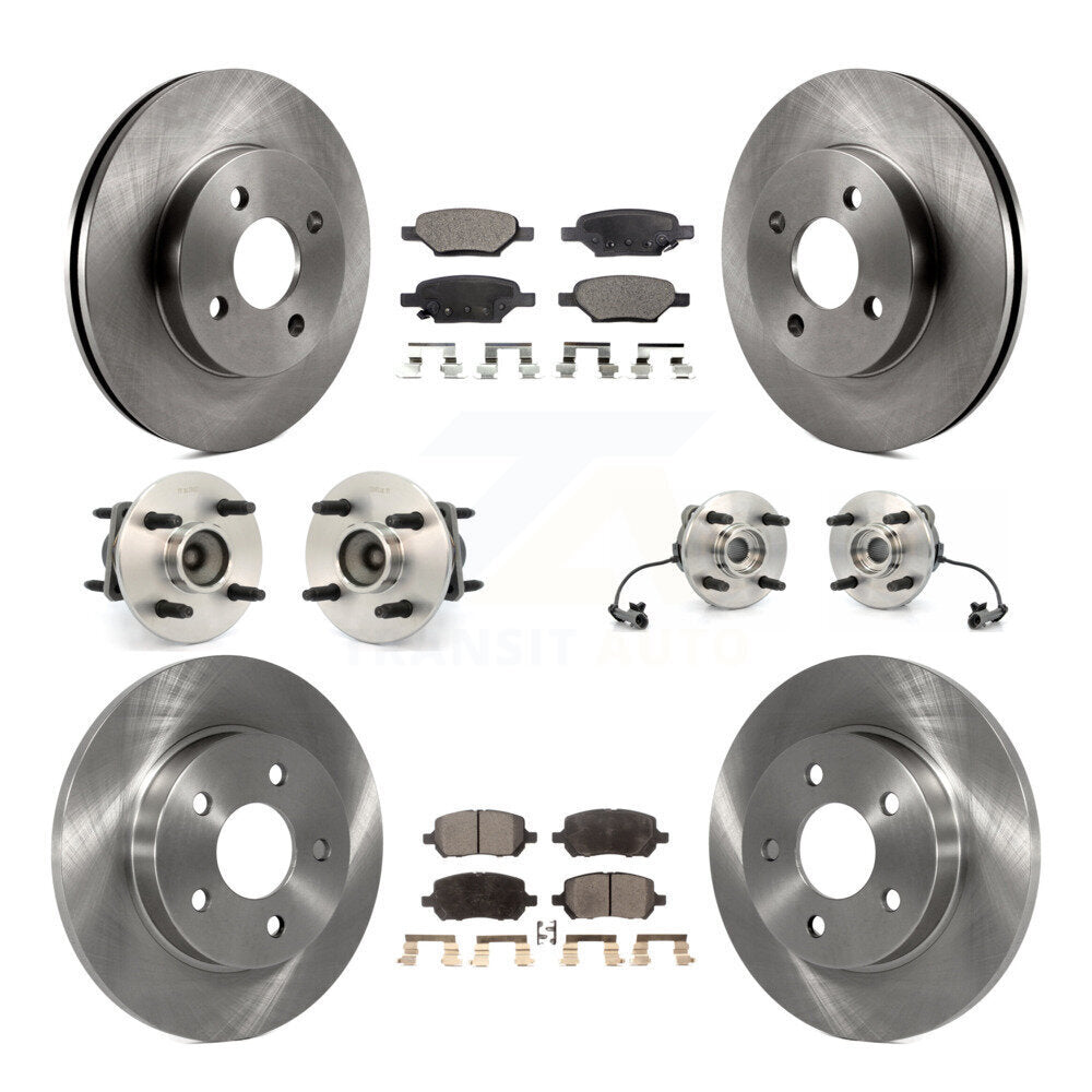 [Avant + Arrière] Kit d'ensemble roulement de roue et moyeu pour 2010 Pontiac G5 4-Wheel ABS avec 4 Lug Wheels KBB-110221