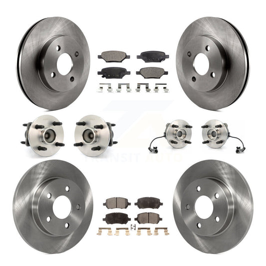 [Avant + Arrière] Kit d'ensemble roulement de roue et moyeu pour 2010 Pontiac G5 4-Wheel ABS avec 4 Lug Wheels KBB-110221