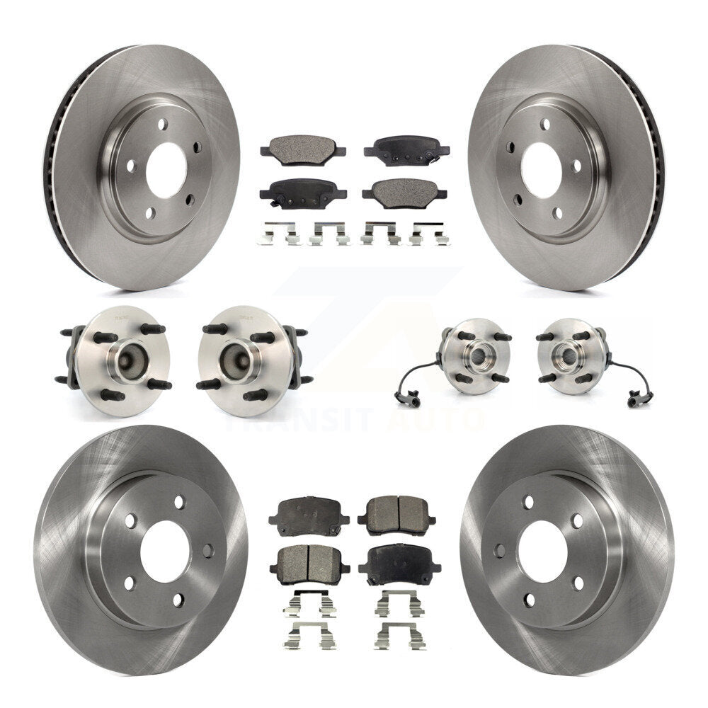 [Avant + Arrière] Kit d'ensemble roulement de roue et moyeu pour 2004-2007 Saturn Ion Supercharged avec 4-Wheel ABS avec 4 Lug Wheels KBB-110222