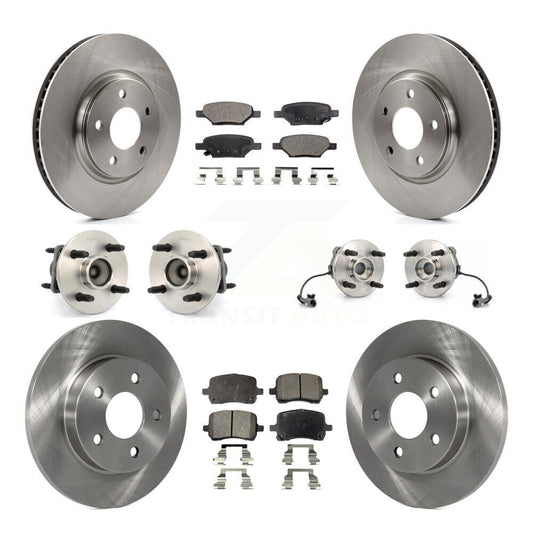[Avant + Arrière] Kit d'ensemble roulement de roue et moyeu pour 2004-2007 Saturn Ion Supercharged avec 4-Wheel ABS avec 4 Lug Wheels KBB-110222