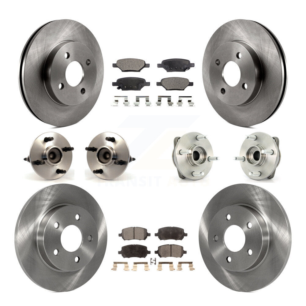 [Avant + Arrière] Kit d'ensemble roulement de roue et moyeu pour 2010 Pontiac G5 Non-ABS avec 4 Lug Wheels KBB-110224
