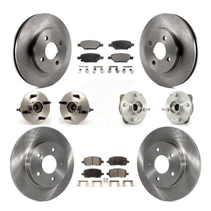 [Avant + Arrière] Kit d'ensemble roulement de roue et moyeu pour 2010 Pontiac G5 Non-ABS avec 4 Lug Wheels KBB-110224