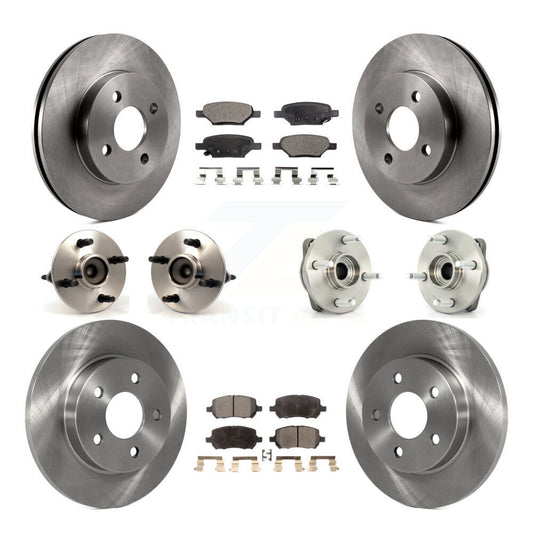 [Avant + Arrière] Kit d'ensemble roulement de roue et moyeu pour 2010 Pontiac G5 Non-ABS avec 4 Lug Wheels KBB-110224