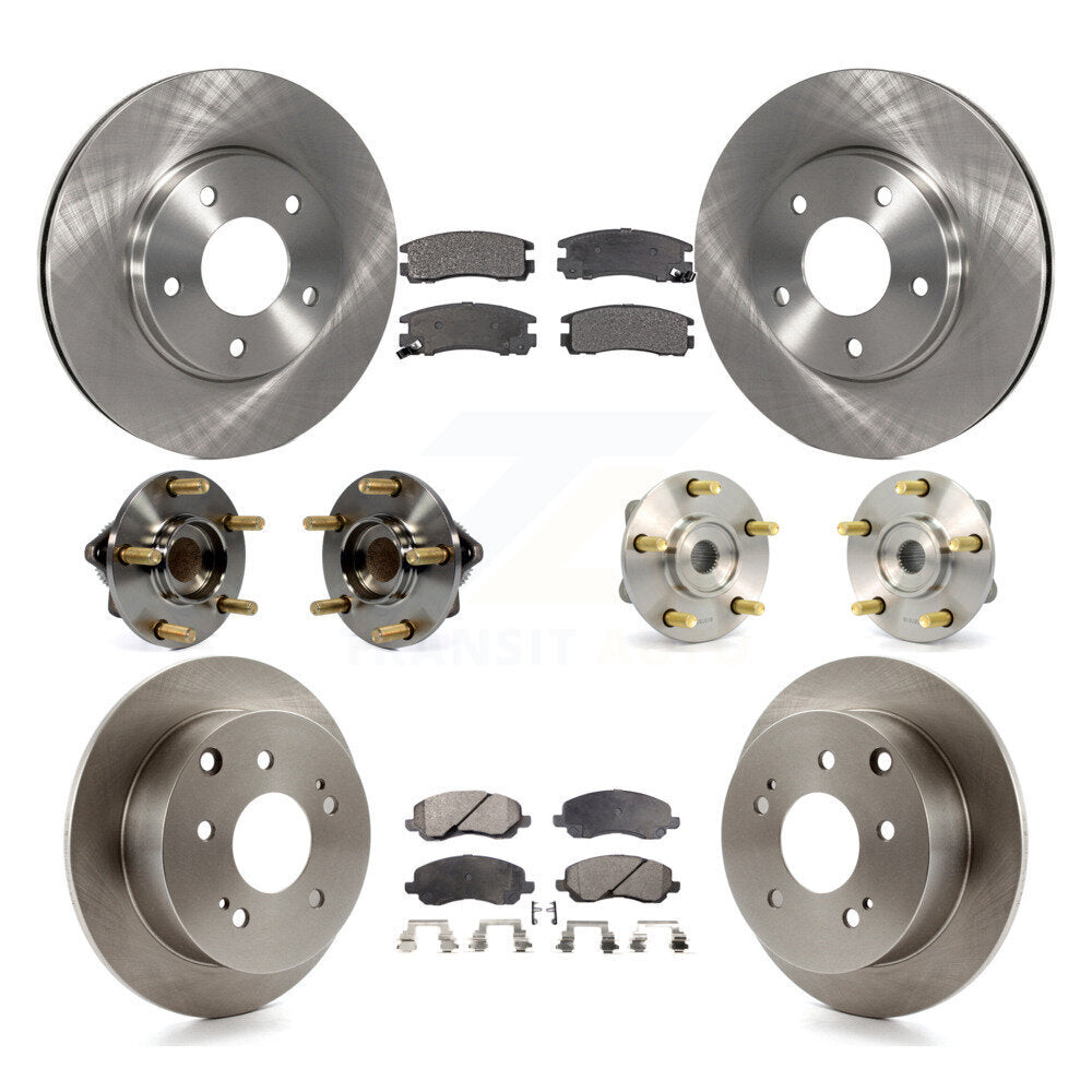 [Avant + Arrière] Kit d'ensemble roulement de roue et moyeu pour 2004-2006 Mitsubishi Galant 2.4L avec 4-Wheel ABS KBB-110232