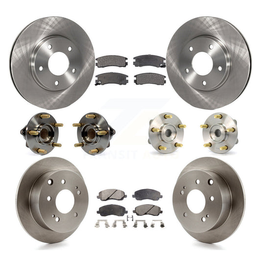 [Avant + Arrière] Kit d'ensemble roulement de roue et moyeu pour 2004-2006 Mitsubishi Galant 2.4L avec 4-Wheel ABS KBB-110232