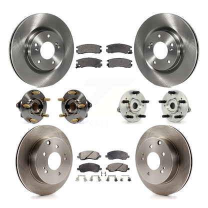[Avant + Arrière] Kit d'ensemble roulement de roue et moyeu pour 2007 Mitsubishi Galant Ralliart avec 3.8L 4-Wheel ABS KBB-110236 par Transit Auto