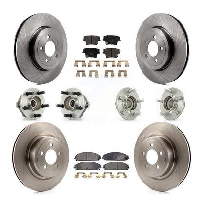 [Avant + Arrière] Kit d'ensemble roulement de roue et moyeu pour 2006-2008 Dodge Charger RWD avec 5.7L 3.5L avec Police Package KBB-110254