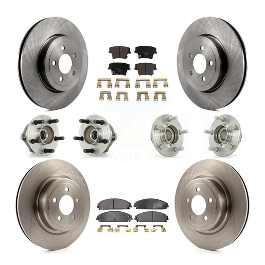 [Avant + Arrière] Kit d'ensemble roulement de roue et moyeu pour 2006-2008 Dodge Charger RWD avec 5.7L 3.5L avec Police Package KBB-110254