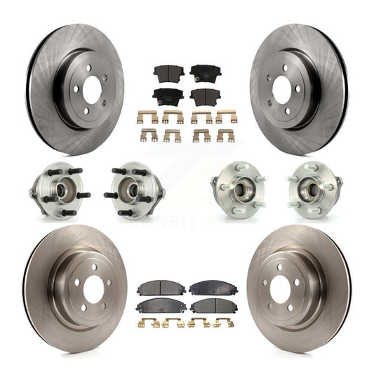 [Avant + Arrière] Kit d'ensemble roulement de roue et moyeu pour 2007-2008 Dodge Charger AWD avec 5.7L avec Police Package KBB-110259