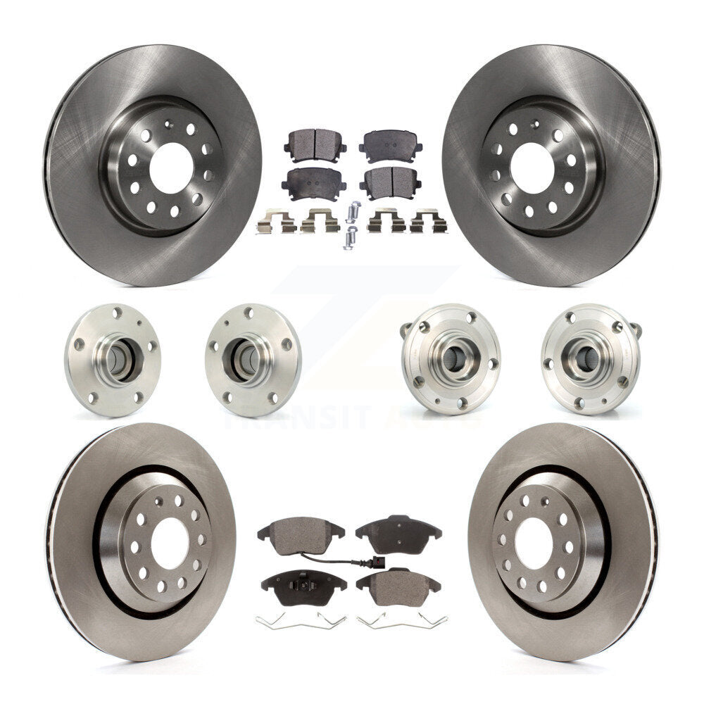[Avant + Arrière] Kit d'ensemble roulement de roue et moyeu pour 2009-2010 Volkswagen Passat CC FWD avec 312mm Diameter Rotor KBB-110271