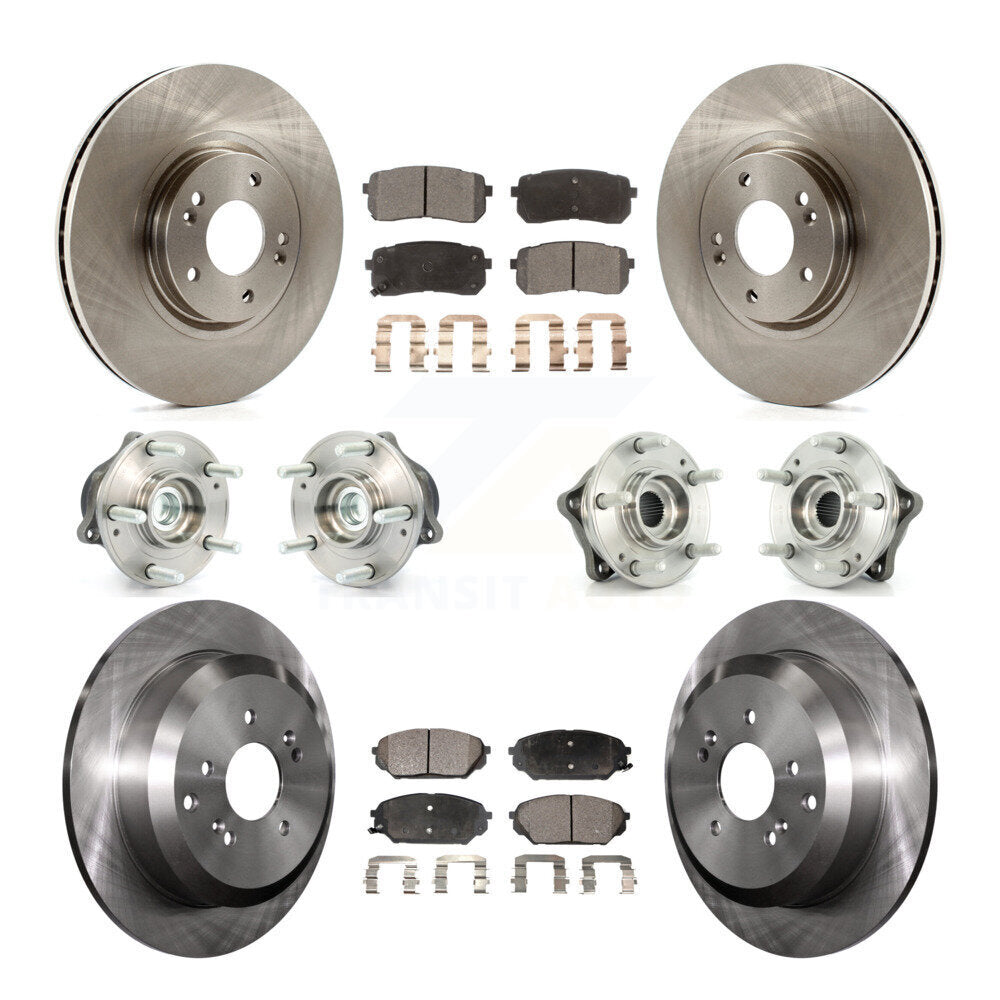 [Avant + Arrière] Kit d'ensemble roulement de roue et moyeu pour 2007-2012 Hyundai Veracruz FWD avec ABS Brakes KBB-110290