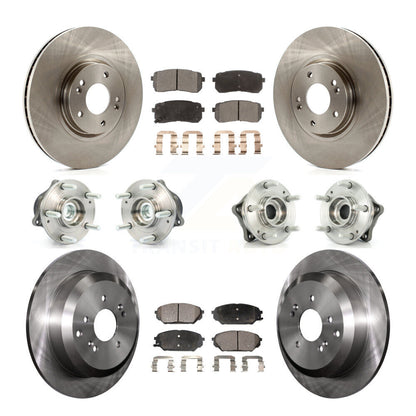 [Avant + Arrière] Kit d'ensemble roulement de roue et moyeu pour 2007-2012 Hyundai Veracruz FWD avec ABS Brakes KBB-110290