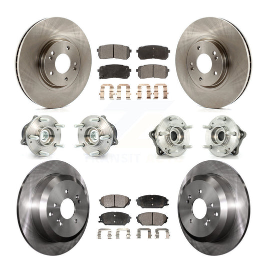 [Avant + Arrière] Kit d'ensemble roulement de roue et moyeu pour 2007-2012 Hyundai Veracruz FWD avec ABS Brakes KBB-110290