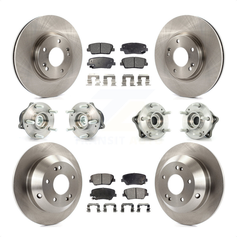 [Avant + Arrière] Kit d'ensemble roulement de roue et moyeu pour Kia Sorento Hyundai Santa Fe avec ABS Brakes FWD KBB-110291 par Transit Auto