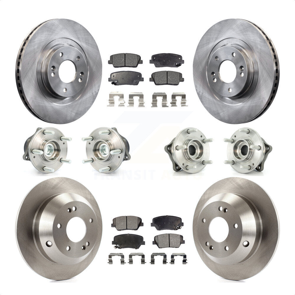 [Avant + Arrière] Kit d'ensemble roulement de roue et moyeu pour 2013-2014 Hyundai Santa Fe Sport FWD avec 2.4L 2.0L KBB-110293 par Transit Auto